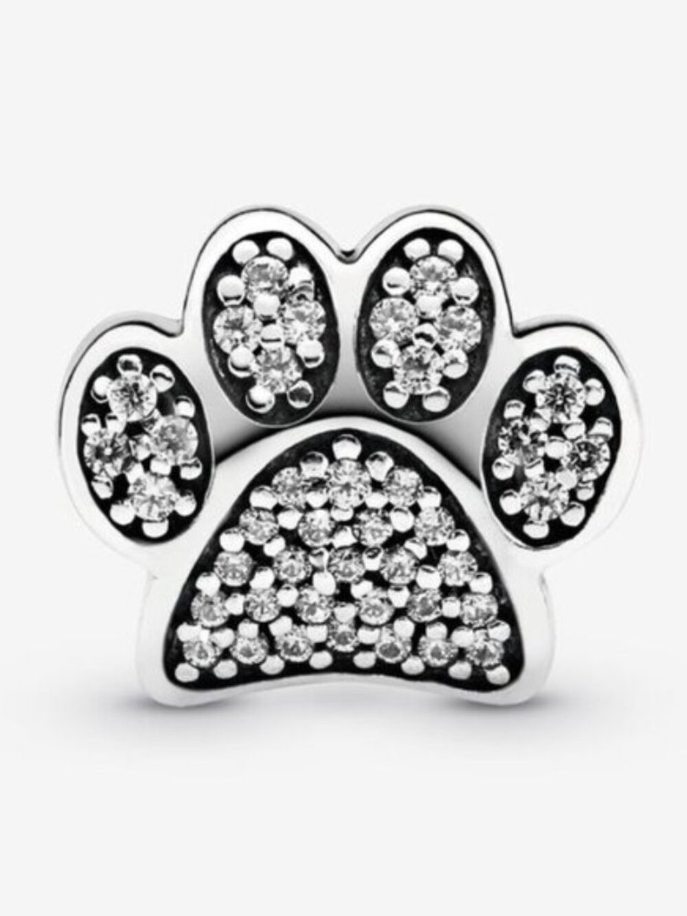 Pandora Sparkling Paw Print Charm